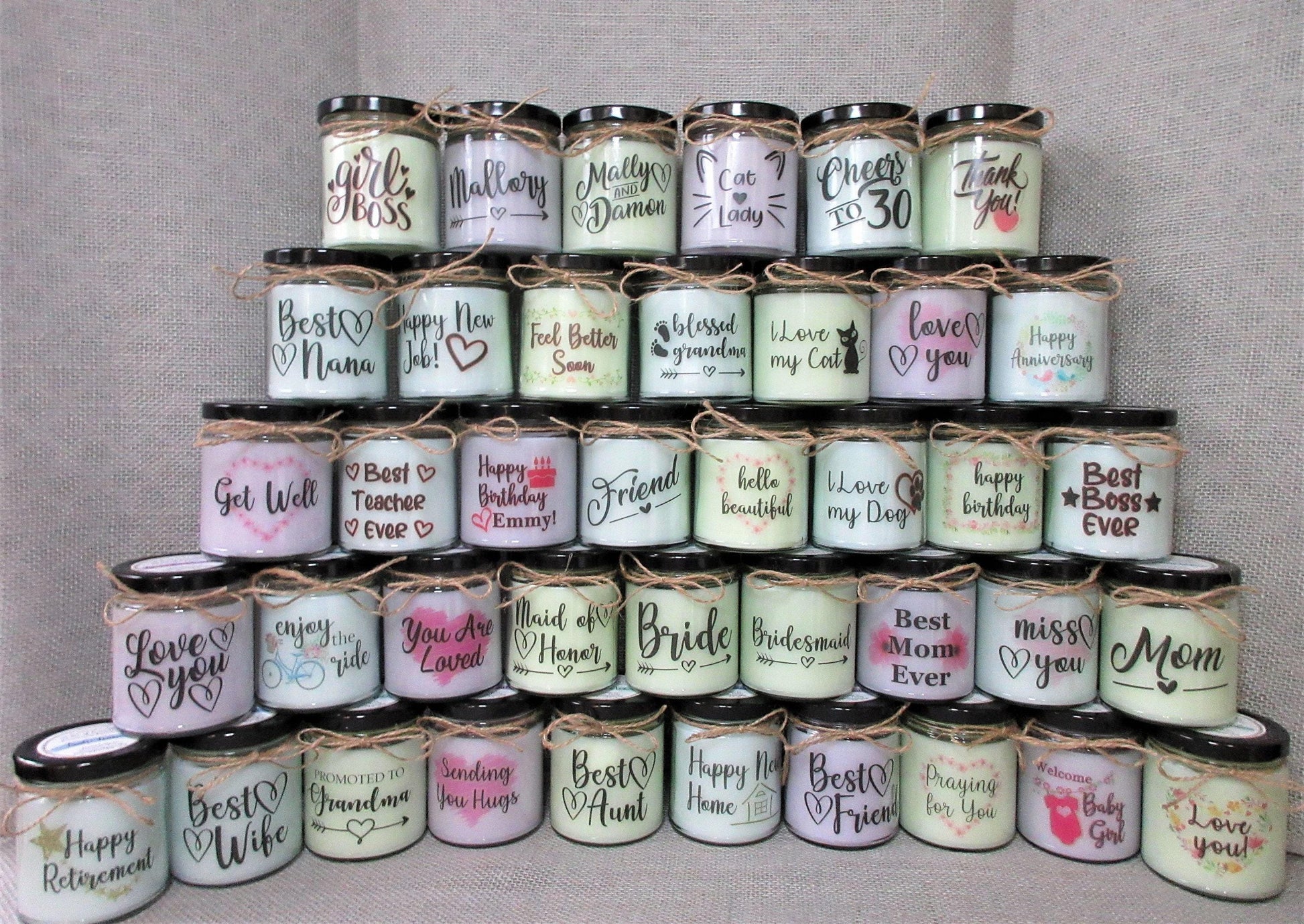 BEST GRANDMA GIFT | Grandmother Gift Box | Handmade Custom Candle  | Nana, GiGi, Mimi | Birthday, Miss You, Love You, Thinking of You
