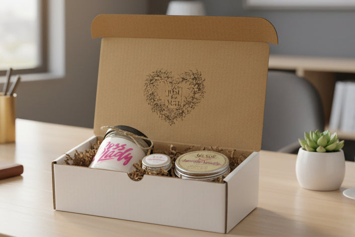 BOSS LADY GIFT | Custom Candle | Selfcare Gift Box | Self Care Package | Gift for Boss | Made in Texas | Birthday, Thank You, Congrats