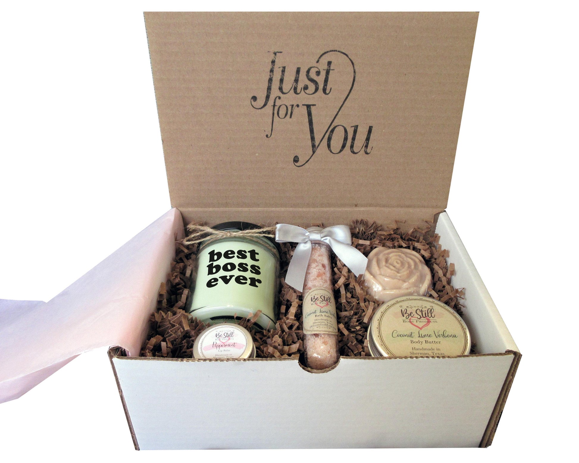 Best Boss Ever Gift Box | Care Package | Self Care Gift Box | Spa Gift Box | Gift for Birthday, Get Well, Thank You, Going Away, Promotion