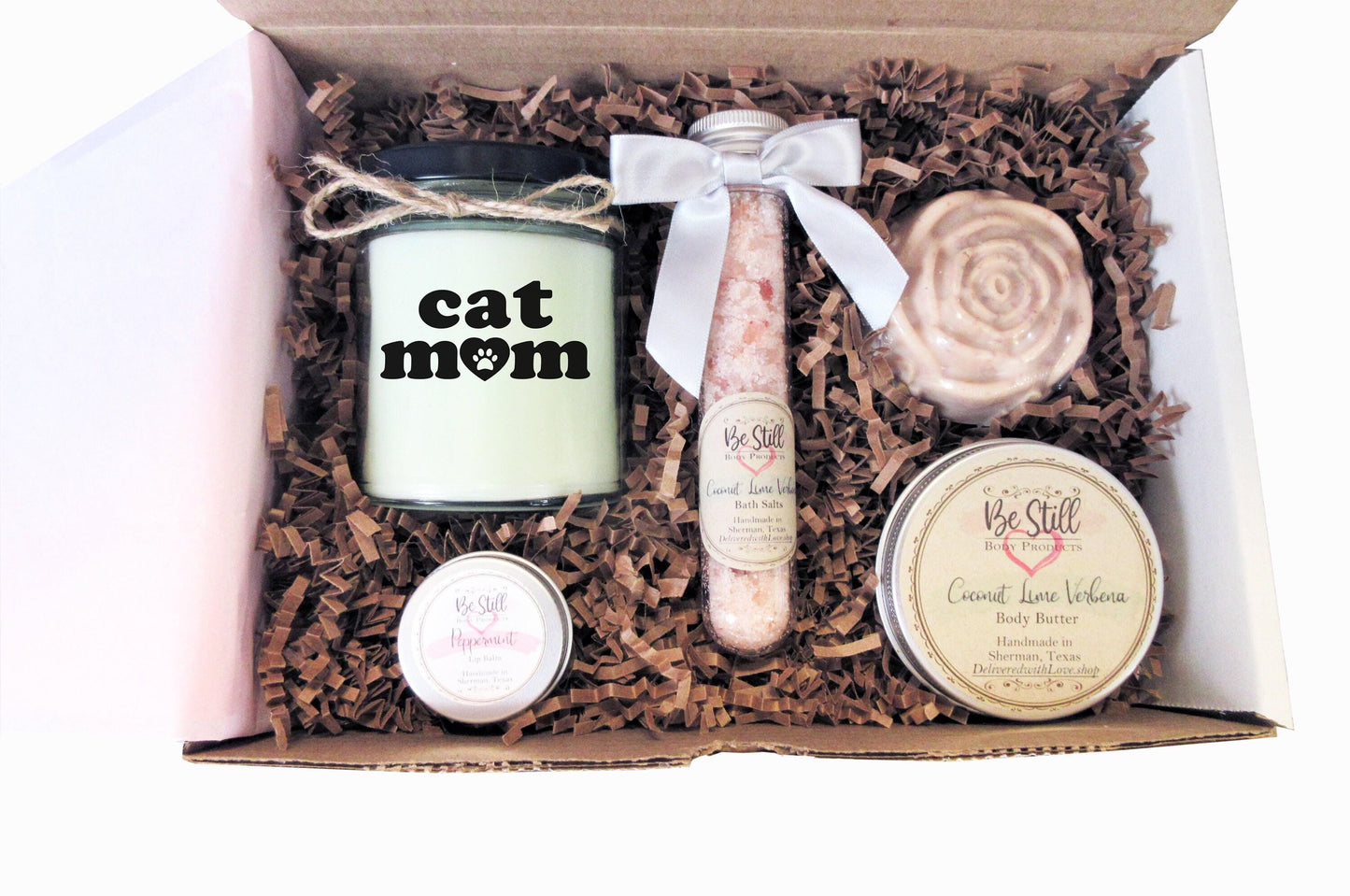 Best Cat Mom Ever Gift Box | Cat Lover Care Package | Self Care Gift Box | Spa Gift Box | Gift for Birthday, Get Well, Thank You, Christmas