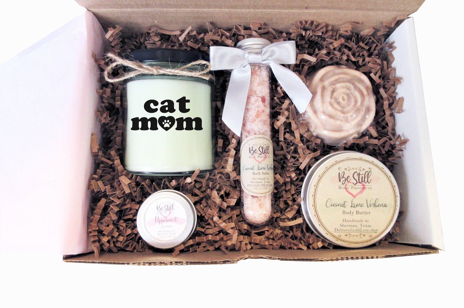 Best Cat Mom Ever Gift Box | Cat Lover Care Package | Self Care Gift Box | Spa Gift Box | Gift for Birthday, Get Well, Thank You, Christmas