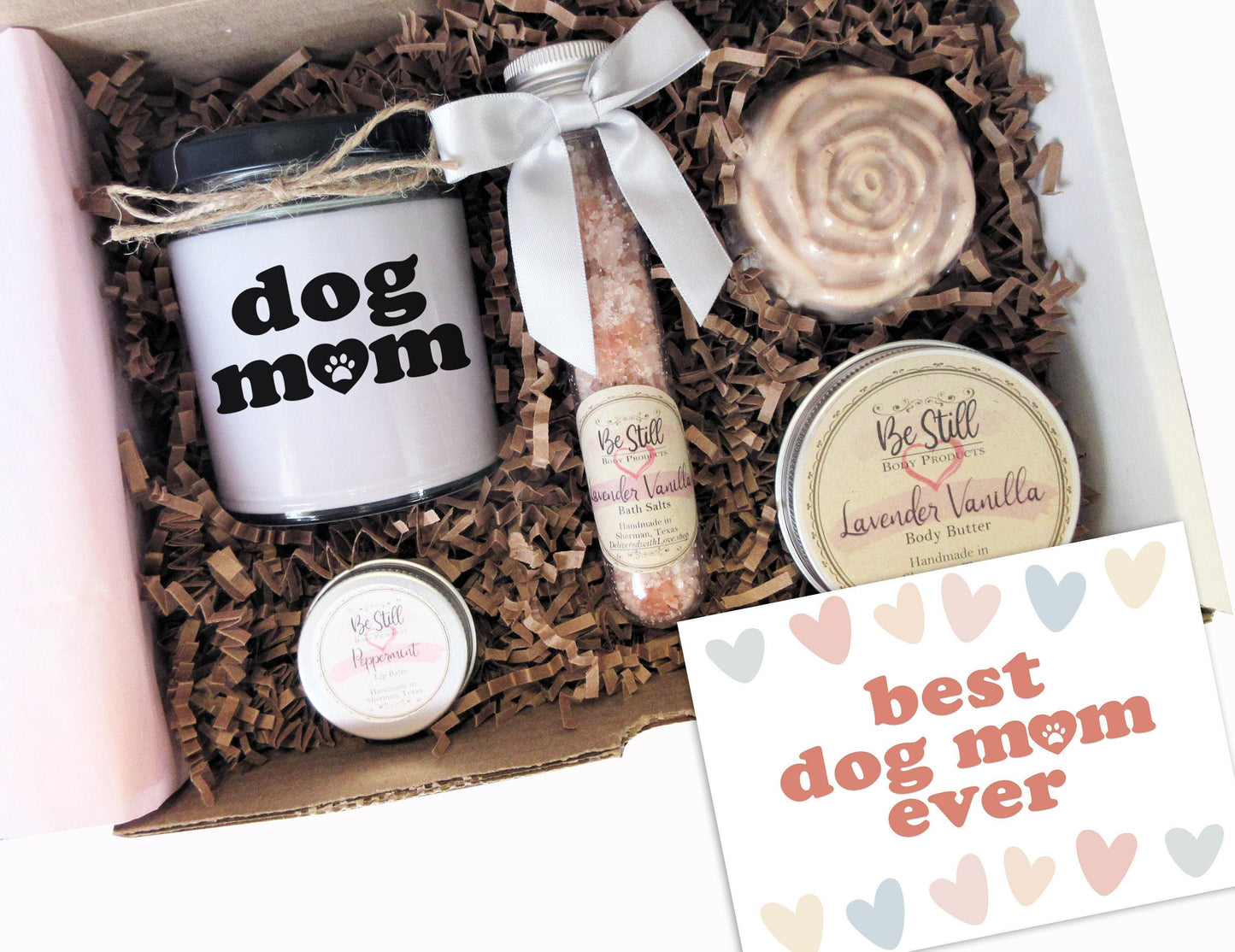 Best Dog Mom Ever Gift Box | Dog Lover Care Package | Self Care Gift Box | Spa Gift Box | Pet Lover Gift for Birthday, Get Well, Thank You