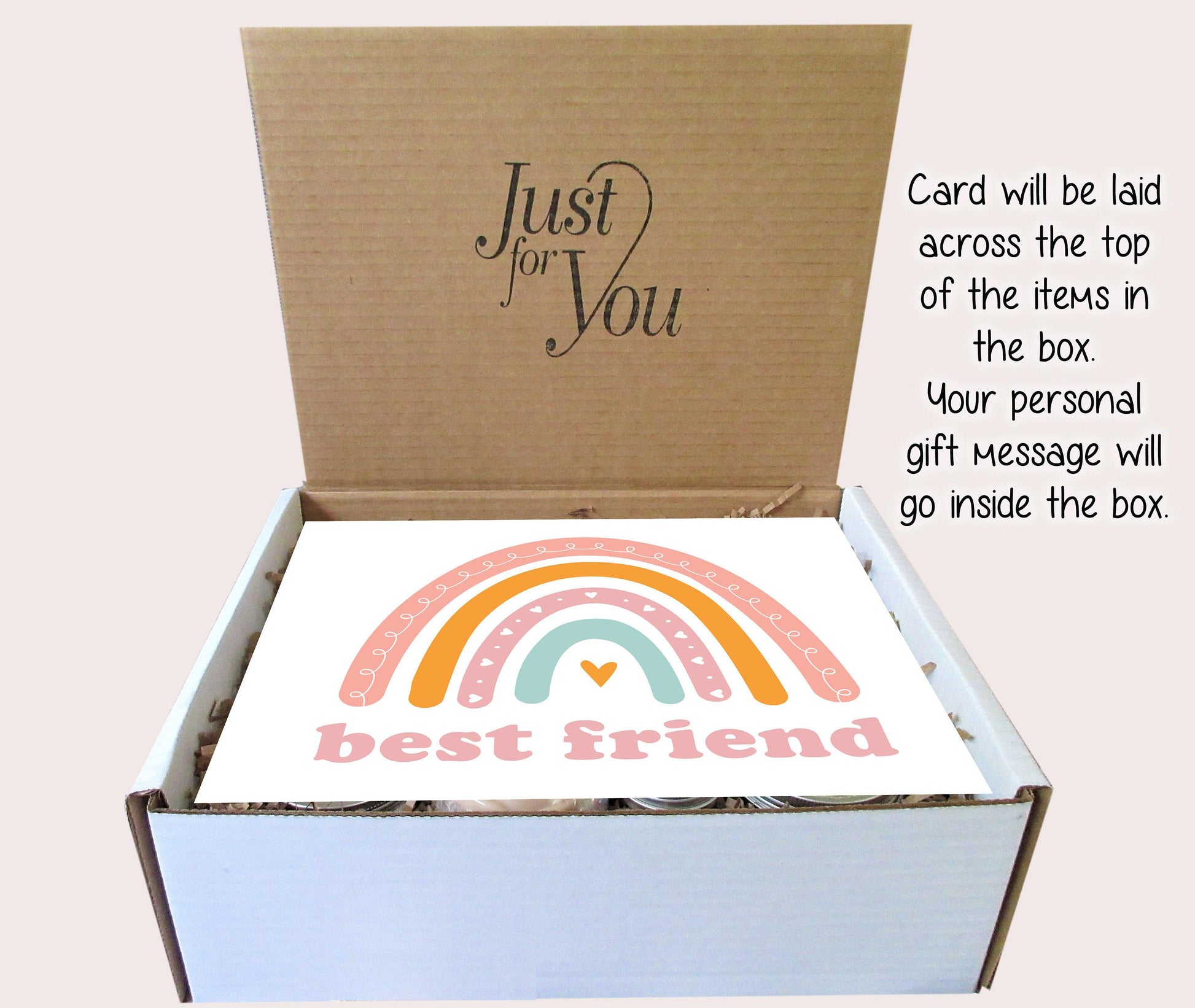 Best Friend Care Package | Boho Rainbow Gift Box | Self Care Kit | Thoughtful Gift for Her