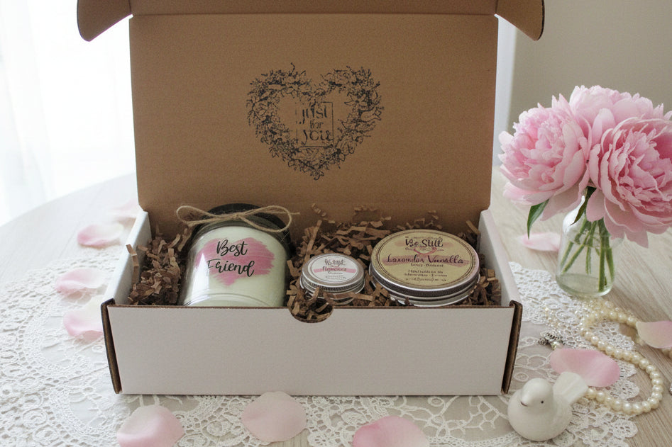 Best Friends Forever Gift Set | Texas-Made Candle & Self Care Box | Perfect For Birthdays, Get Well Soon and More