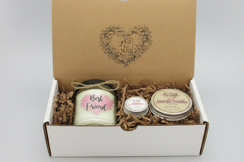 Best Friends Forever Gift Set | Texas-Made Candle & Self Care Box | Perfect For Birthdays, Get Well Soon and More
