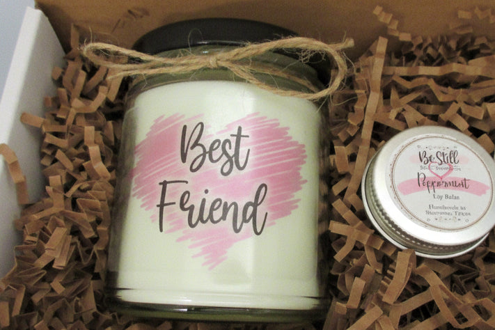 Best Friends Forever Gift Set | Texas-Made Candle & Self Care Box | Perfect For Birthdays, Get Well Soon and More