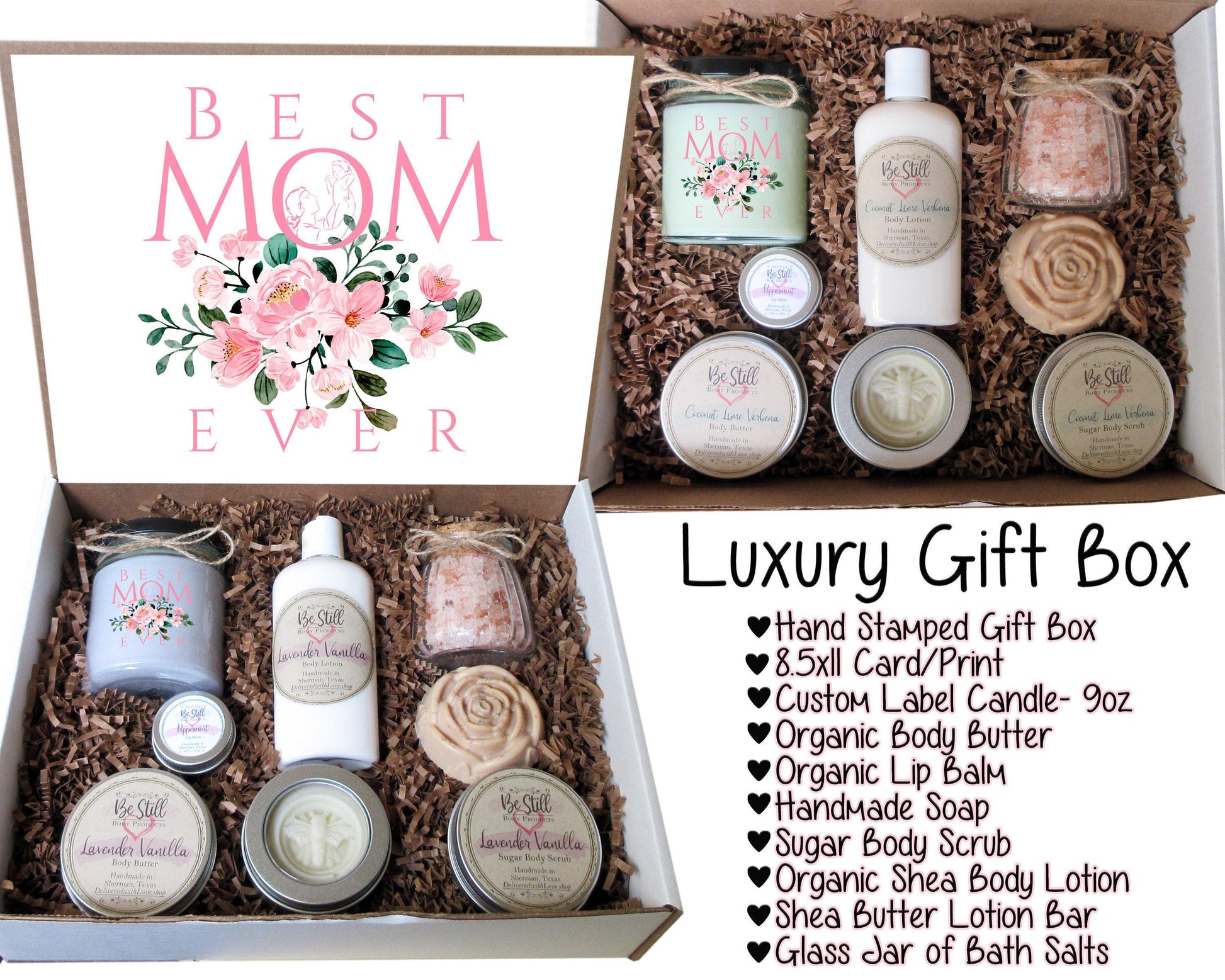 Best Mom Ever Gift Box | Care Package for Her | Self Care Gift Box | Gift for Mom | Spa Gift Box | Custom Gift Box