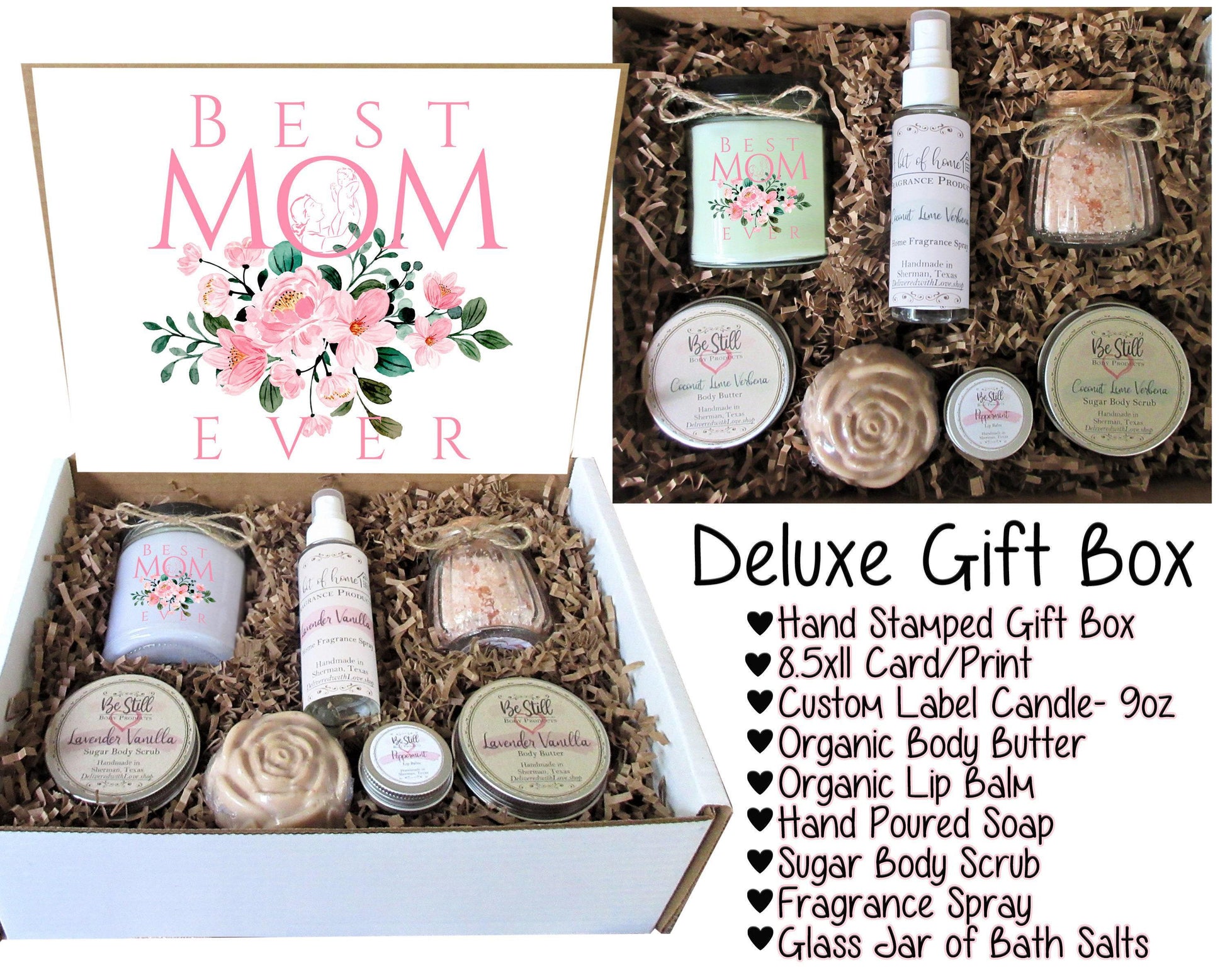 Best Mom Ever Gift Box | Care Package for Her | Self Care Gift Box | Gift for Mom | Spa Gift Box | Custom Gift Box
