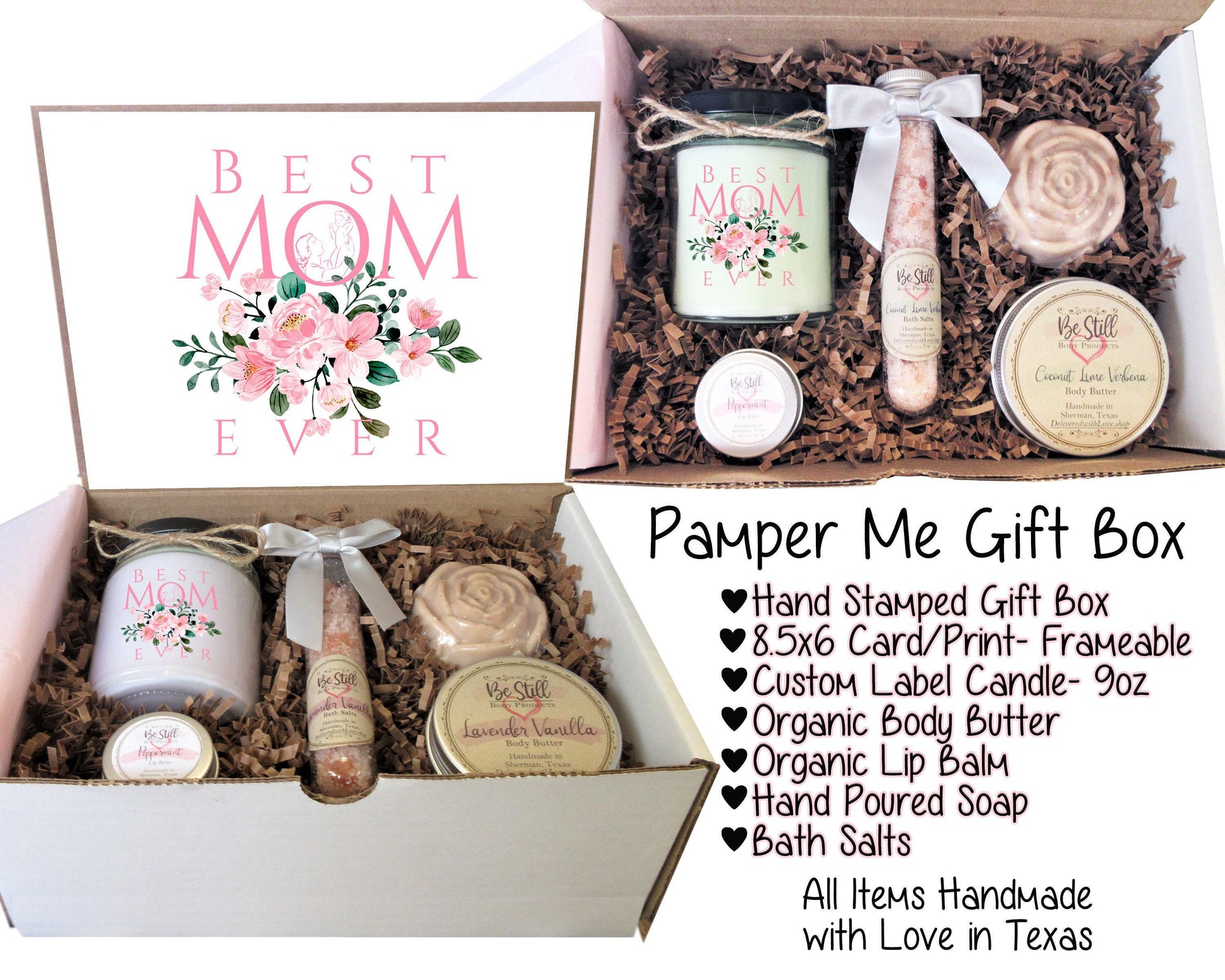 Best Mom Ever Gift Box | Care Package for Her | Self Care Gift Box | Gift for Mom | Spa Gift Box | Custom Gift Box