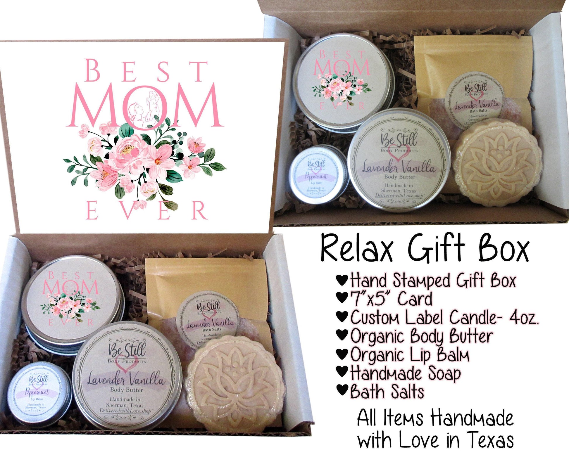Best Mom Ever Gift Box | Care Package for Her | Self Care Gift Box | Gift for Mom | Spa Gift Box | Custom Gift Box