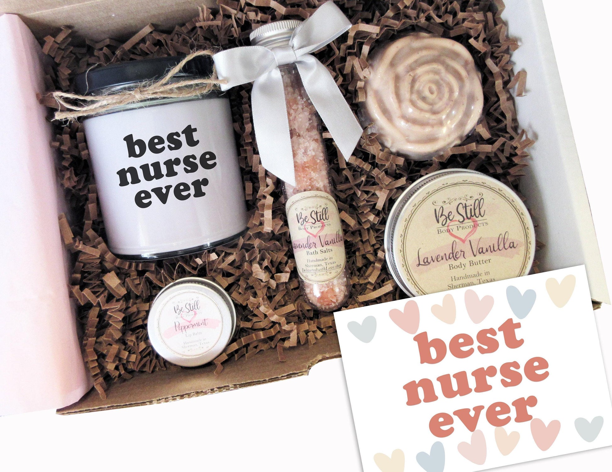 Best Nurse Ever Gift Box | Care Package | Self Care Gift Box | Spa Gift Box | Gift for Birthday, Get Well, Thank You, Graduation