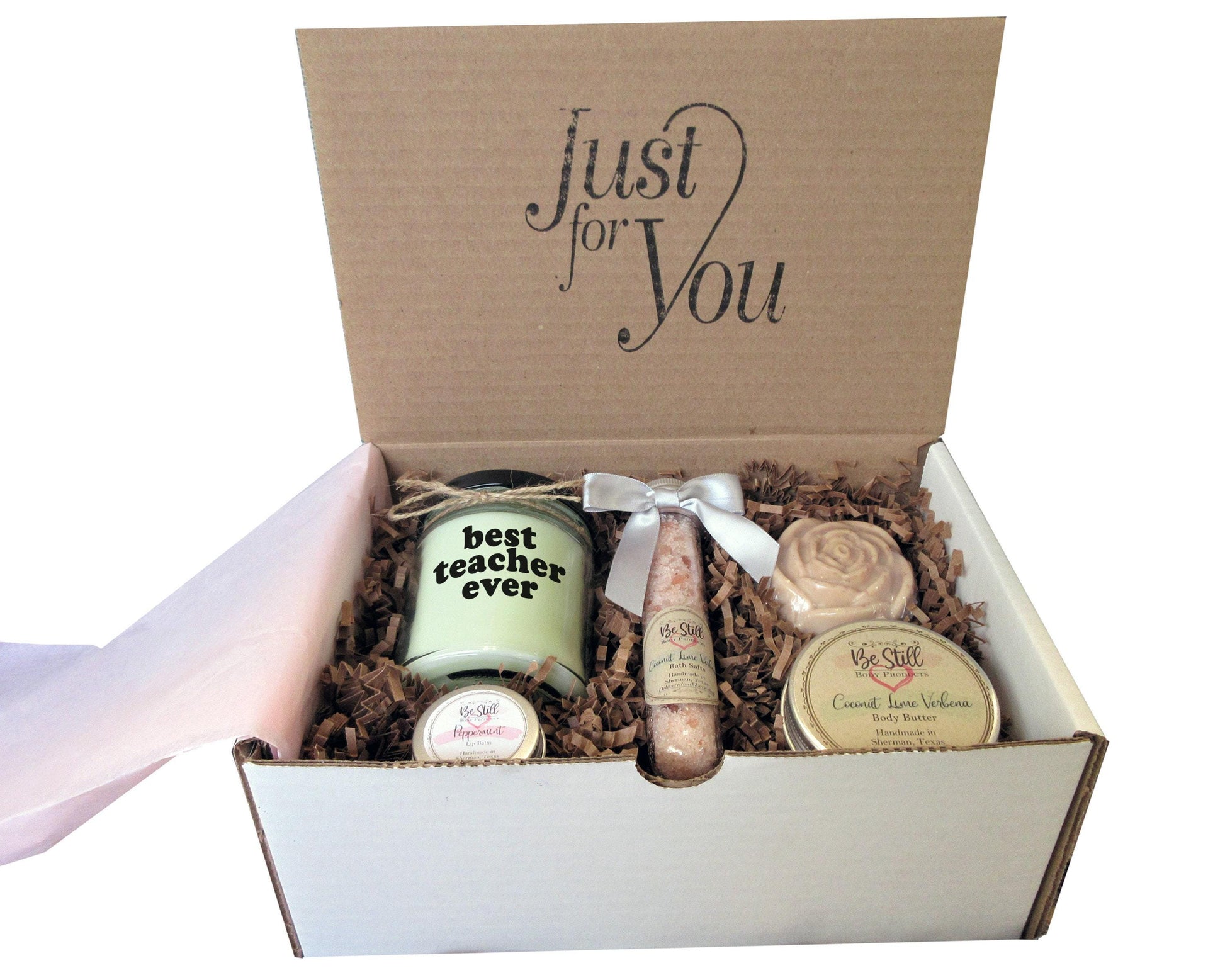 Best Teacher Ever Gift Box | Care Package | Self Care Gift Box | Spa Gift Box | Gift for Birthday, Get Well, Thank You, Christmas