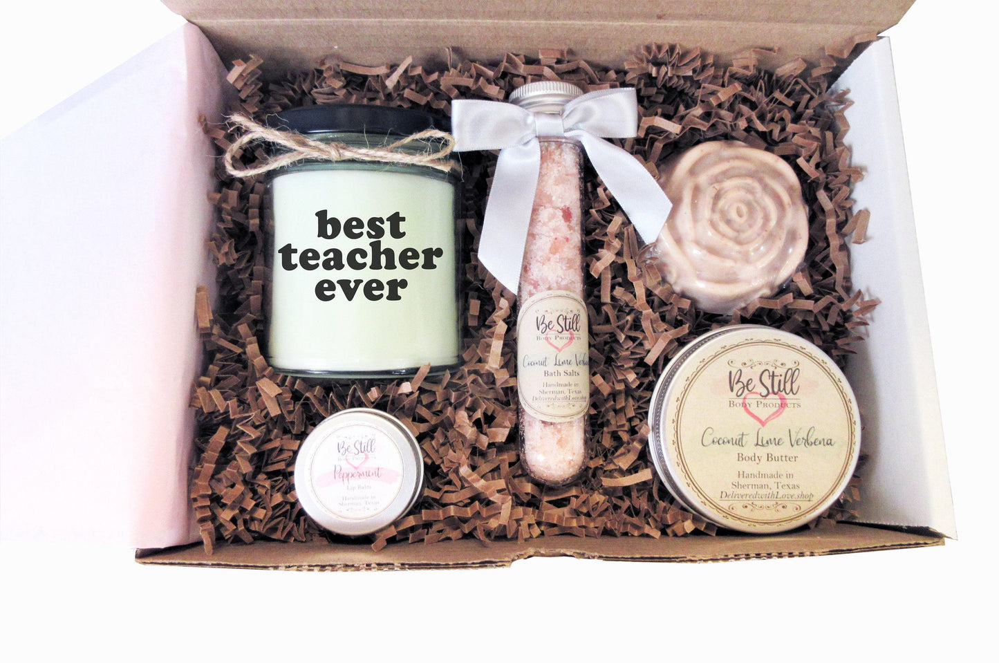 Best Teacher Ever Gift Box | Care Package | Self Care Gift Box | Spa Gift Box | Gift for Birthday, Get Well, Thank You, Christmas