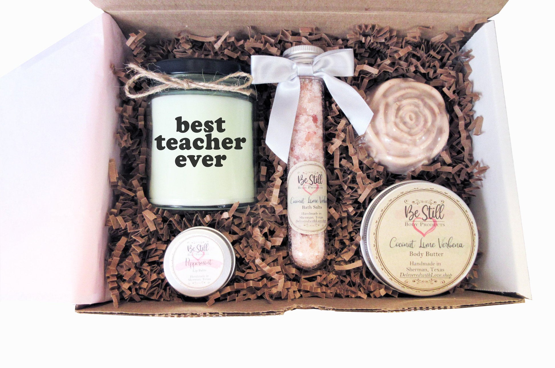 Best Teacher Ever Gift Box | Care Package | Self Care Gift Box | Spa Gift Box | Gift for Birthday, Get Well, Thank You, Christmas