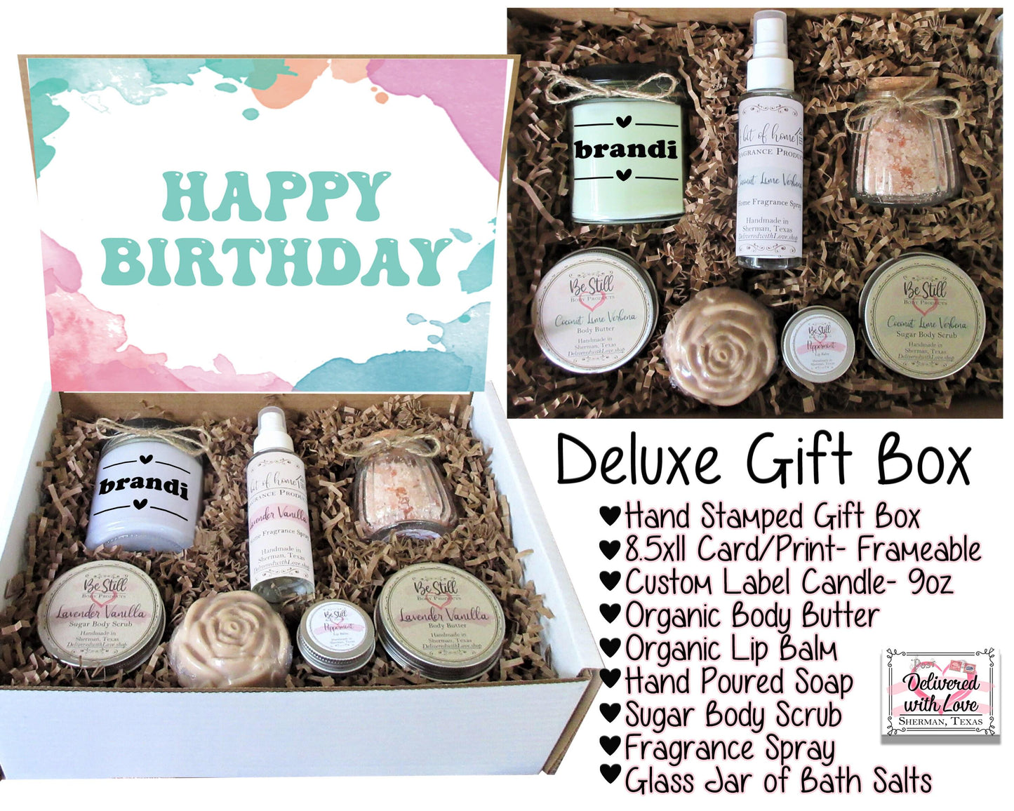 Birthday Care Package | Birthday Gift for Her | Self Care Gift Box | Personalized Candle Gift Box | Gift for Friend, Daughter, Niece, Cousin
