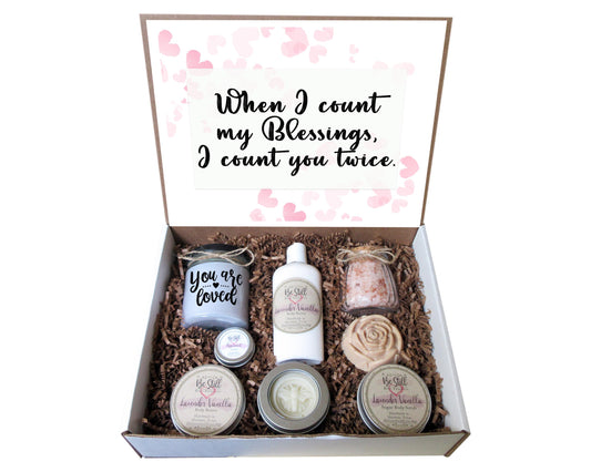 Blessings Gift Box | Self Care Gift Box | Custom Gift Box | Personalized Gifts | Care Package for Her | Friend, Daughter, Niece, Wife, Mom