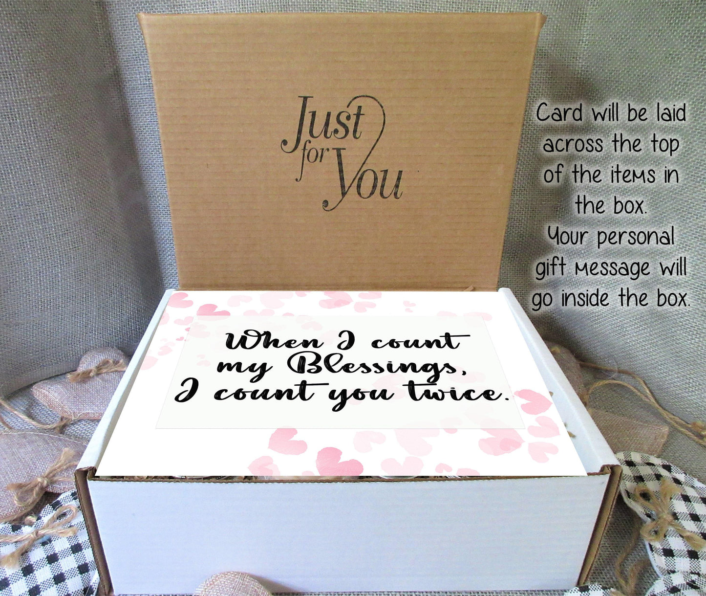 Blessings Gift Box | Self Care Gift Box | Custom Gift Box | Personalized Gifts | Care Package for Her | Friend, Daughter, Niece, Wife, Mom