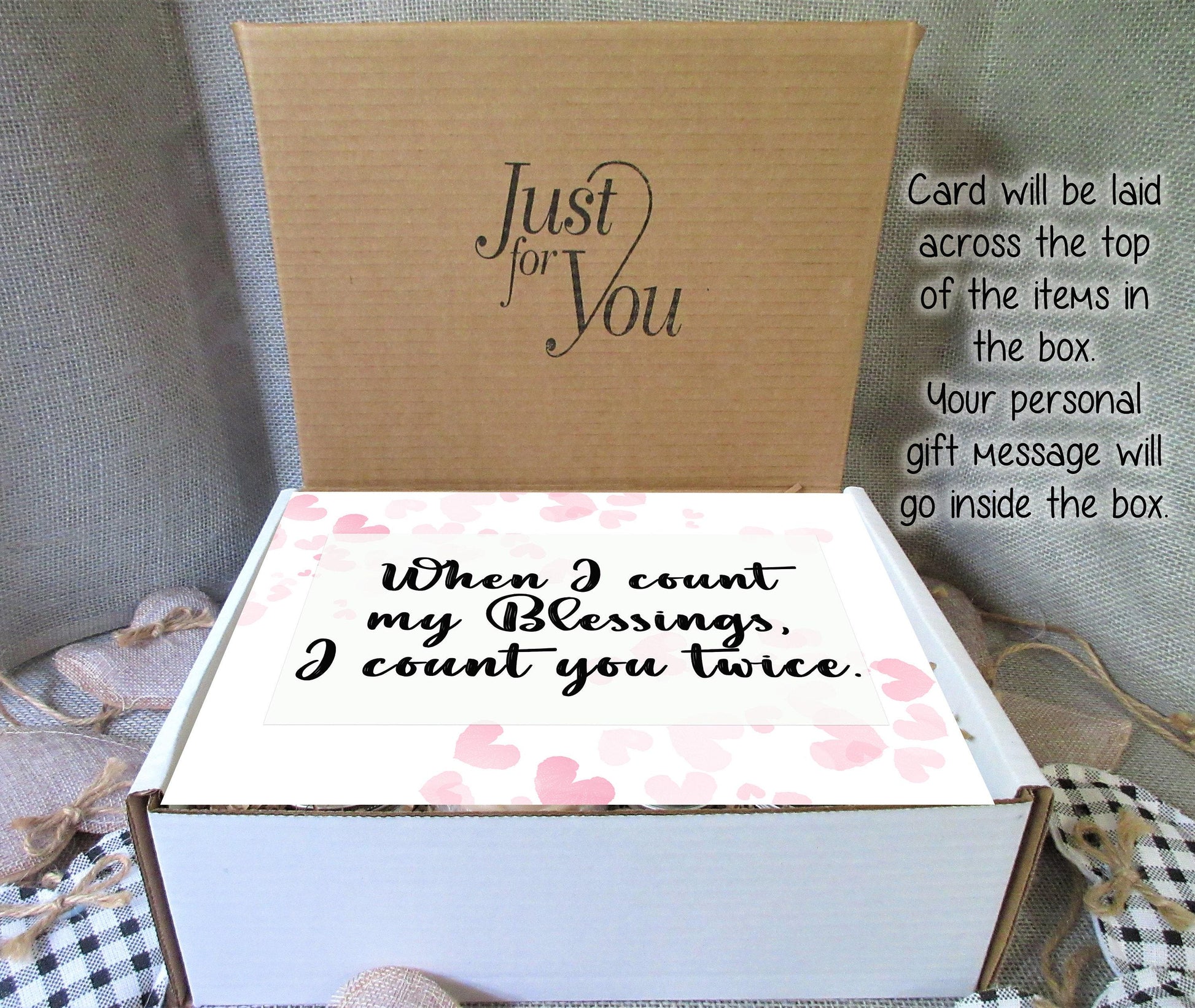 Blessings Gift Box | Self Care Gift Box | Custom Gift Box | Personalized Gifts | Care Package for Her | Friend, Daughter, Niece, Wife, Mom