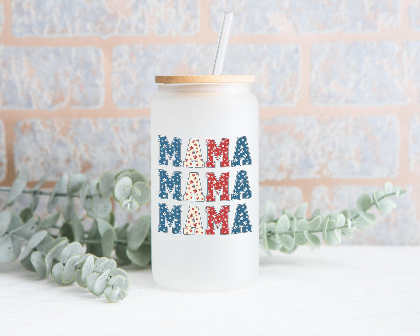 Boho Mama T-Shirt Gift Box-  Custom Candle, T-Shirt, Glass Can,  Spa Items -  Patriotic Theme