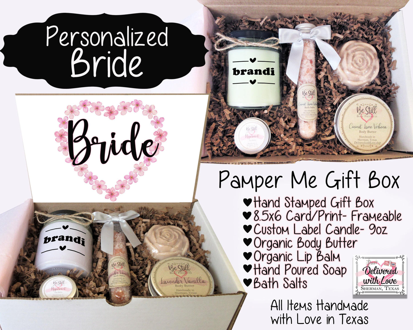 Bride Gift Box | Personalized Gift |  Bride Care Package | Self Care Gift Box | Engagement, Bridal Shower, Wedding