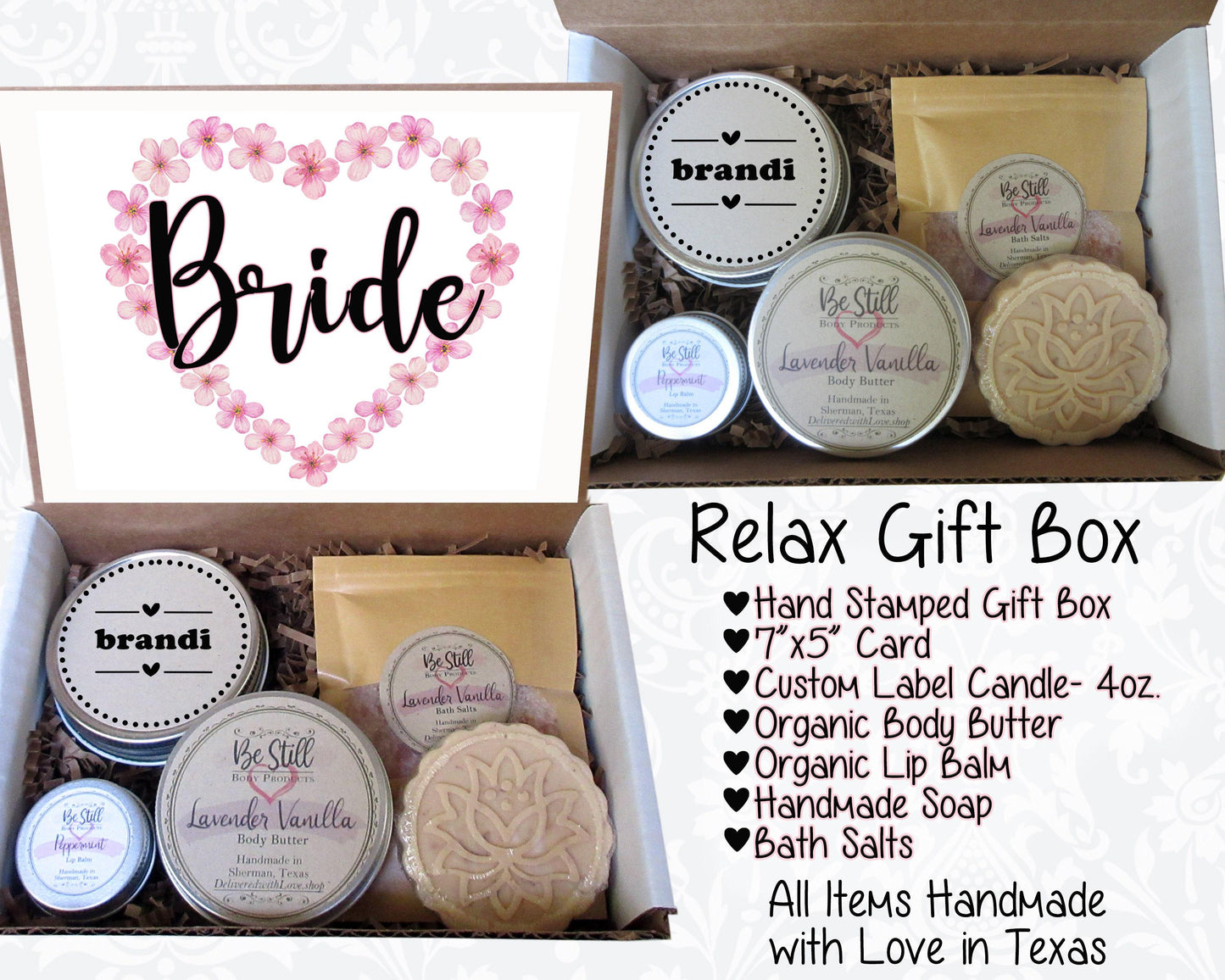 Bride Gift Box | Personalized Gift |  Bride Care Package | Self Care Gift Box | Engagement, Bridal Shower, Wedding