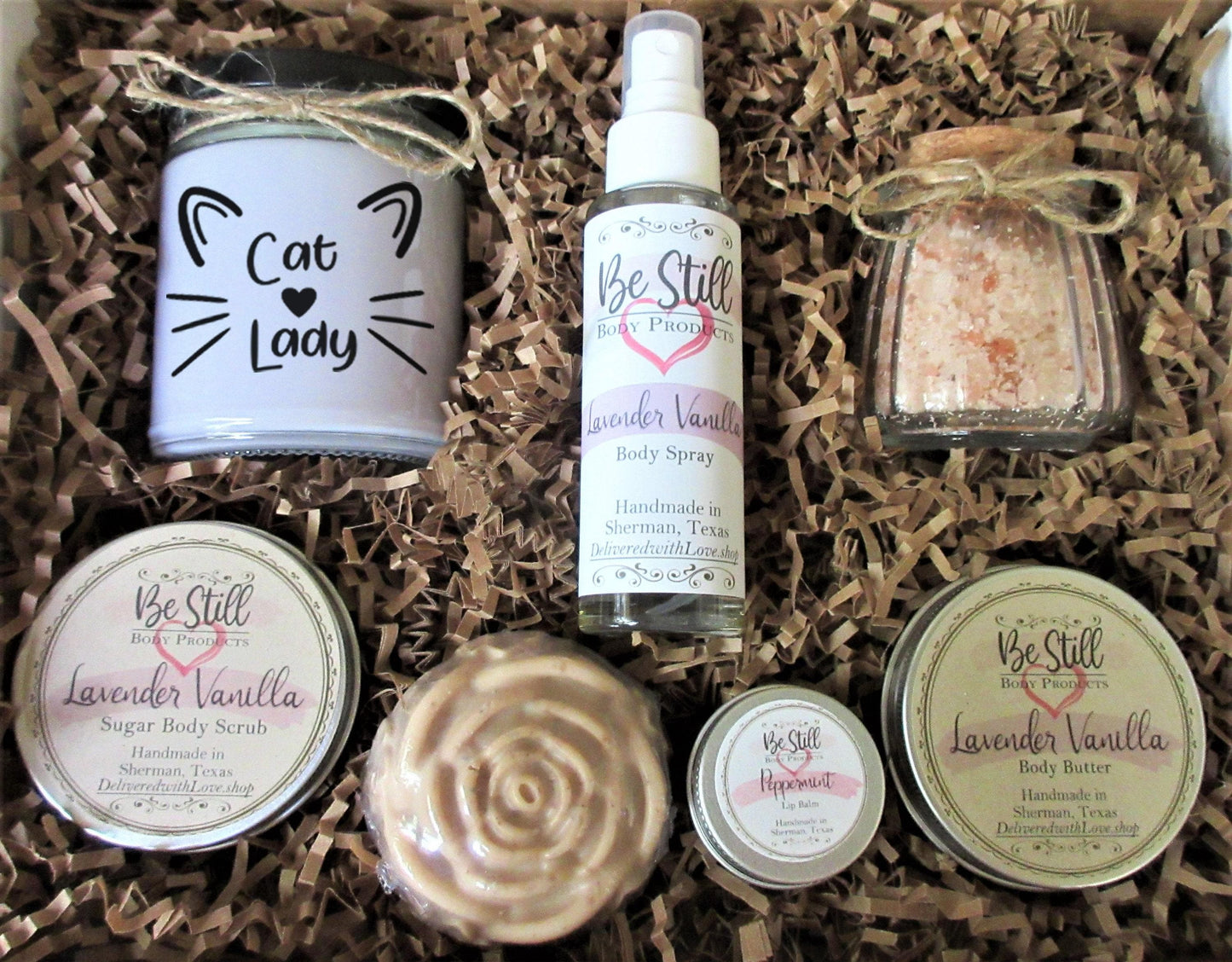 CAT LADY Gift Box | Self Care Gift Box | Personalized Gift Box | Care Package for Her | Cat Lover Gift for Friend | Cat Mom