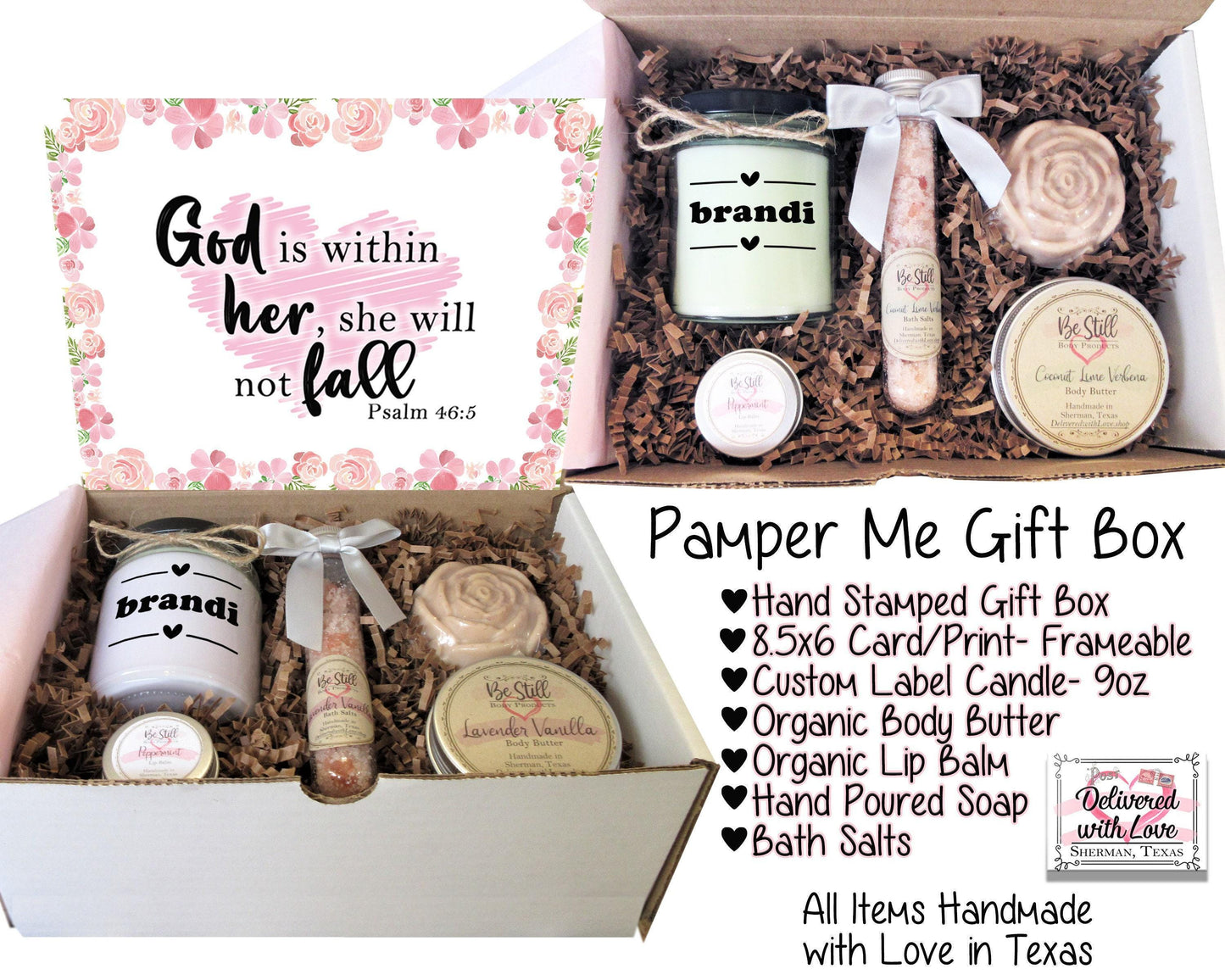 CHRISTIAN GIFTS | Psalm 46:5 | God is Within Her | Personalized Gift Box | Self Care Gift Box | Scripture Gift | Bible Verse