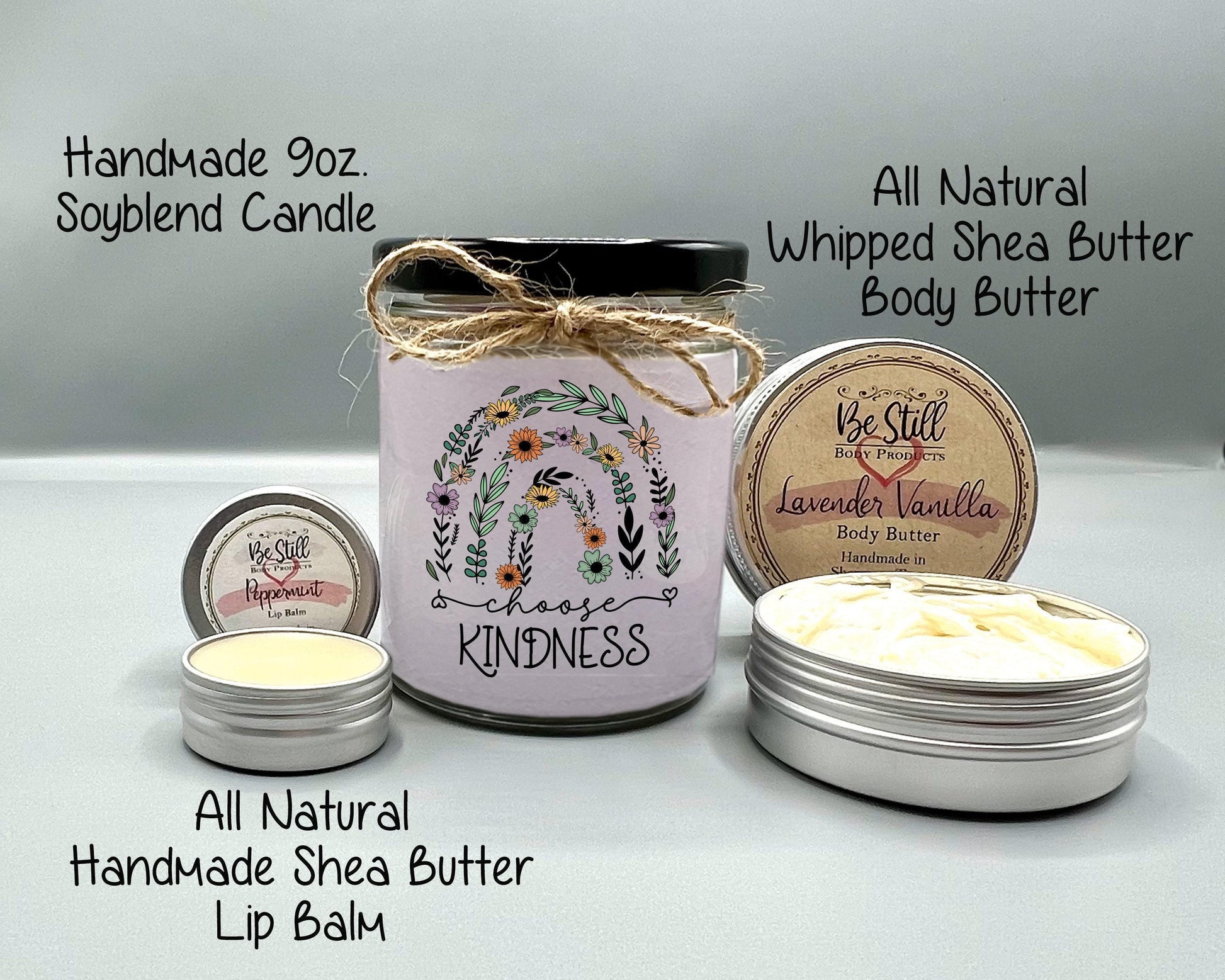 Choose Kindness T-Shirt Gift Box,  Custom T-Shirt Candle and Spa Items,  Thoughtful Gift for You or a Loved One!