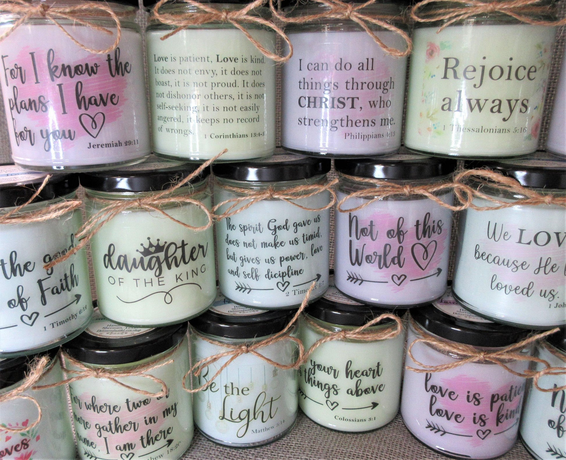Christian Candle | I can do all things | Philippians 4:13 | Bible Verse Candle | Christian Gift | Scripture Candle | Christian Home Decor