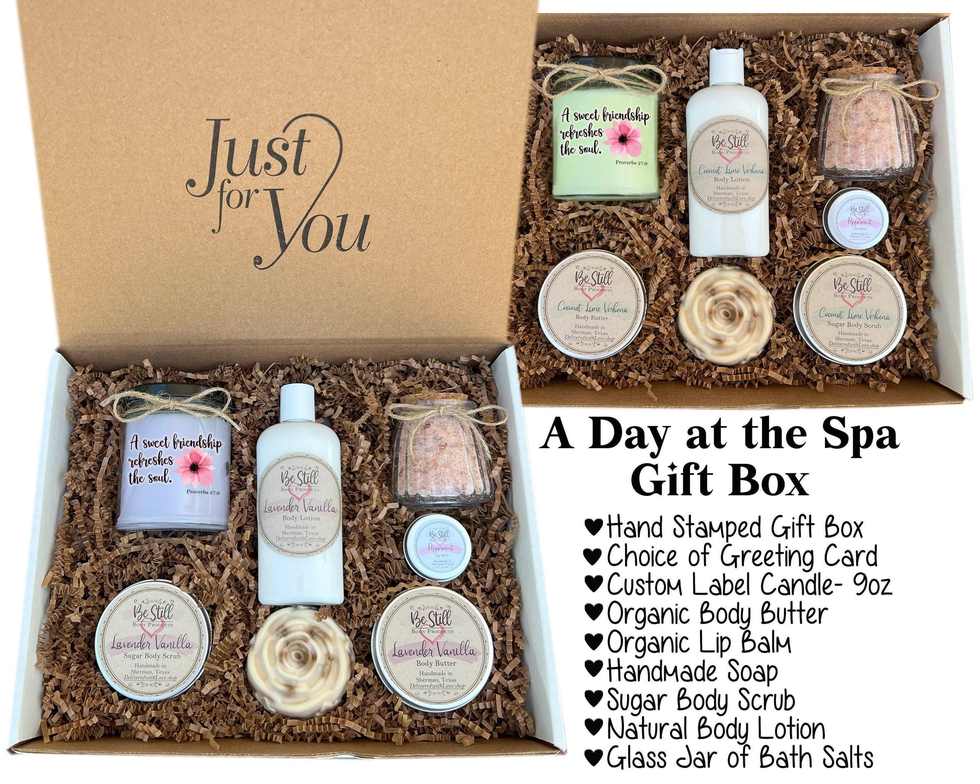 Christian Friend Spa Box | Proverbs 27:9 Spa Box  | A Sweet Friendship Refreshes the Soul | Christian Gift Box | Care Package for Her