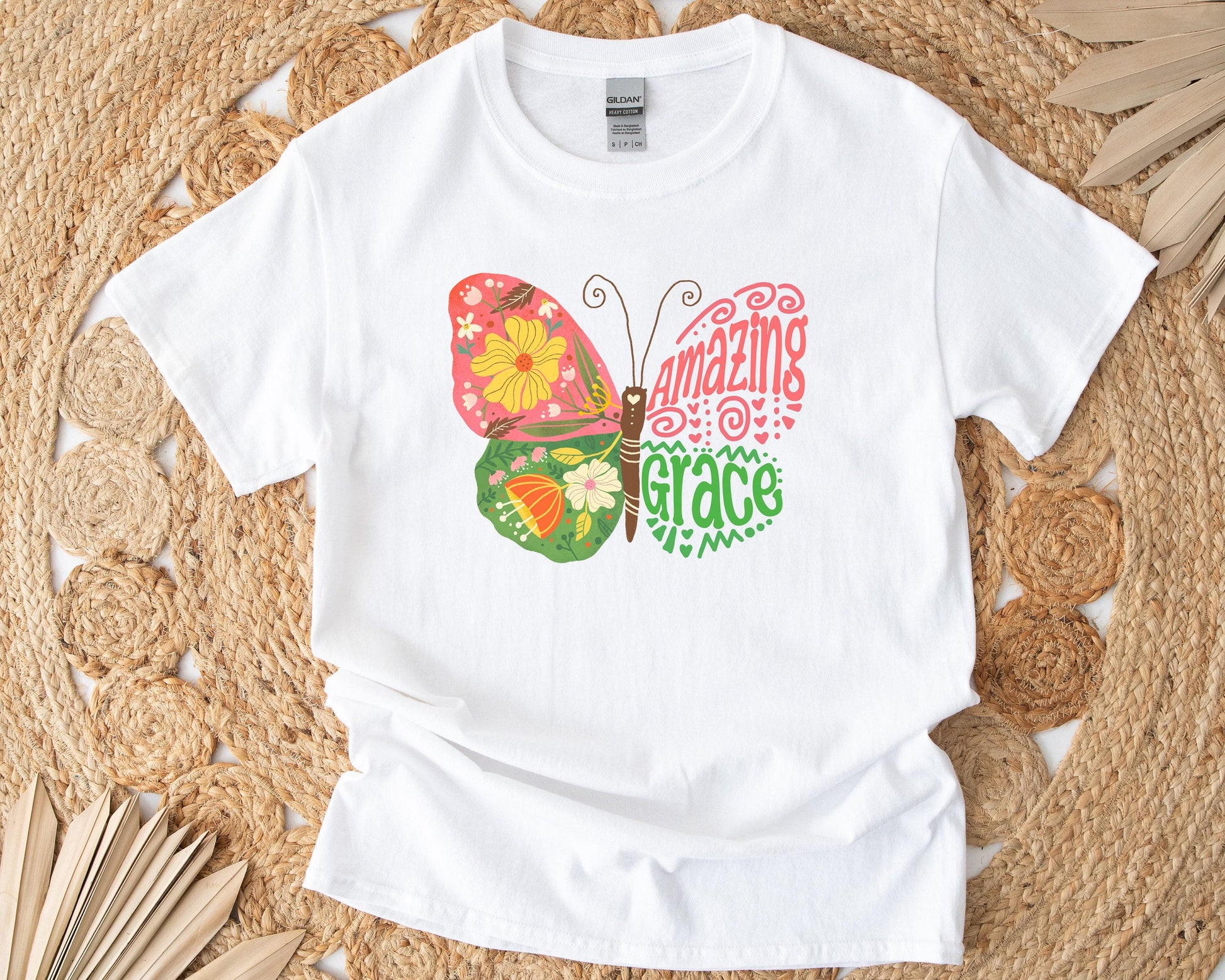Christian Gift Box - Amazing Grace T-Shirt Box, Candle, T-Shirt, Tumbler, Spa Gift Set,  Care Package
