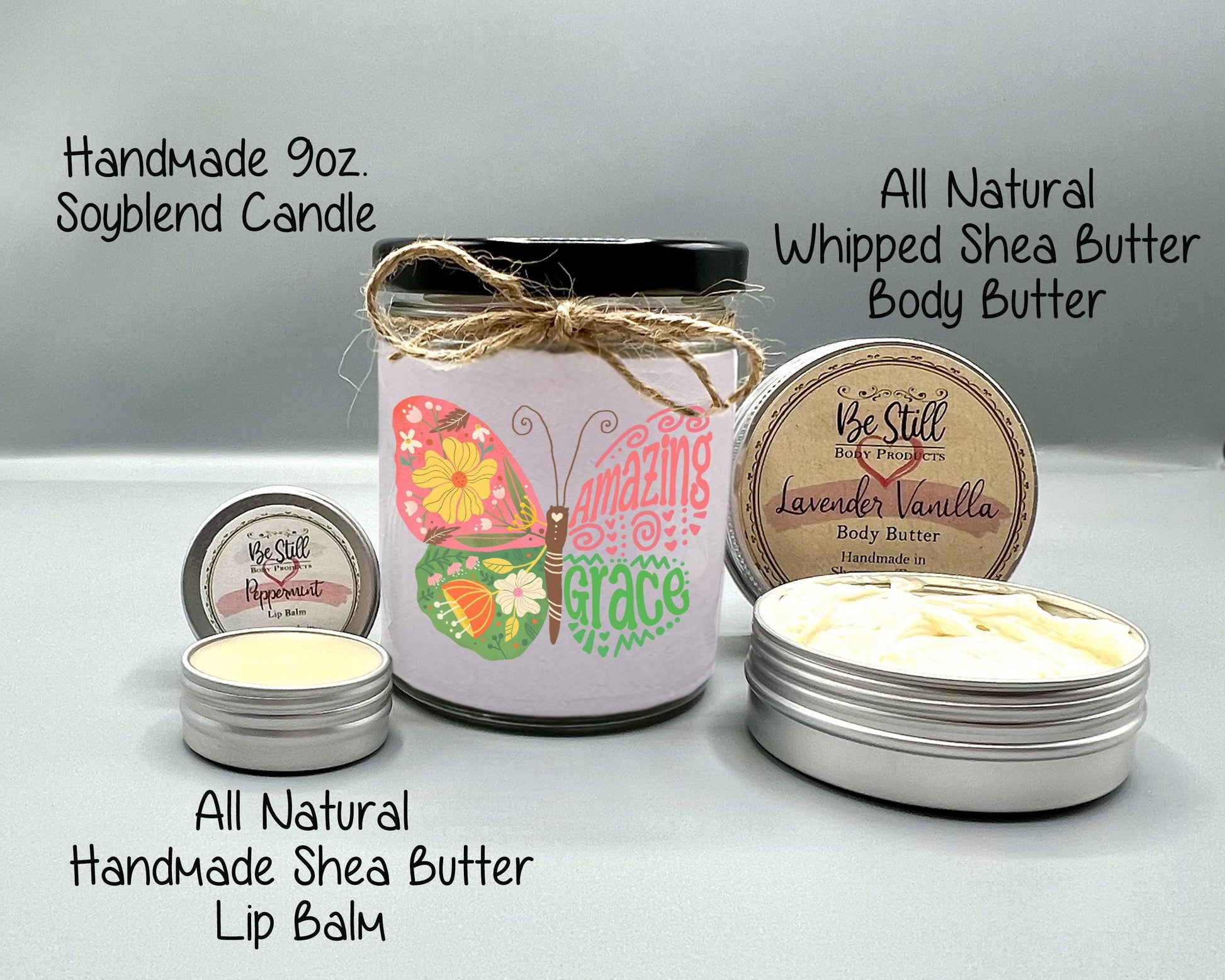 Christian Gift Box - Amazing Grace T-Shirt Box, Candle, T-Shirt, Tumbler, Spa Gift Set,  Care Package