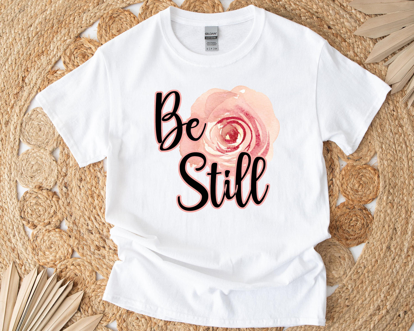 Christian Gift Box - Be Still and Relax with Psalm 46 10 Candle, T-Shirt, Glass Can, Care Package, Handmade Spa Items
