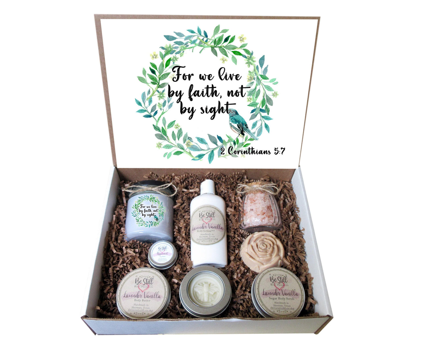 Christian Gift Box | 2 Corinthians 5:7 | Faith Gift Box | Self Care Gift Box | Birthday Gift | Care Package | Christian Christmas Gift