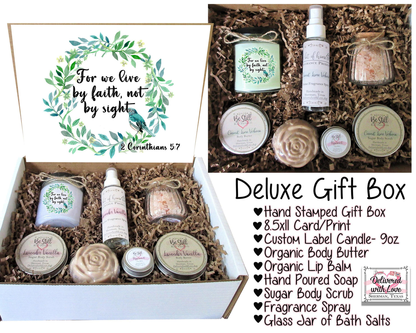 Christian Gift Box | 2 Corinthians 5:7 | Faith Gift Box | Self Care Gift Box | Birthday Gift | Care Package | Christian Christmas Gift