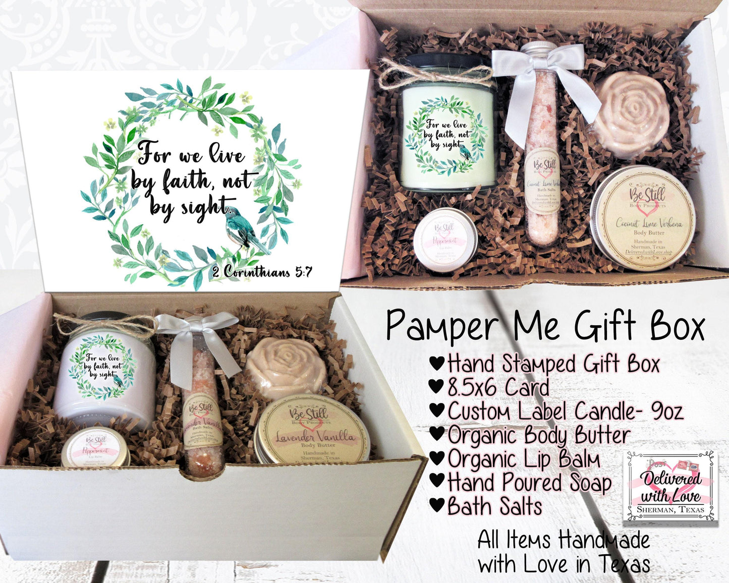 Christian Gift Box | 2 Corinthians 5:7 | Faith Gift Box | Self Care Gift Box | Birthday Gift | Care Package | Christian Christmas Gift