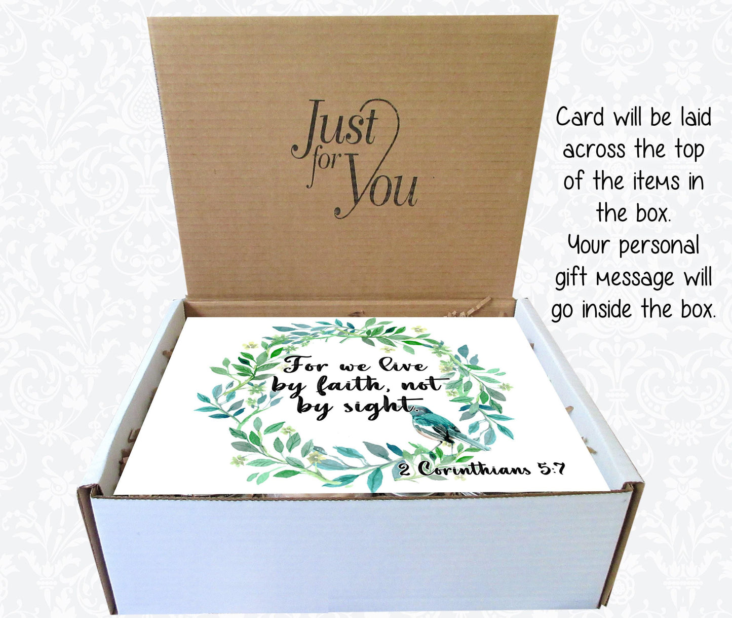 Christian Gift Box | 2 Corinthians 5:7 | Faith Gift Box | Self Care Gift Box | Birthday Gift | Care Package | Christian Christmas Gift