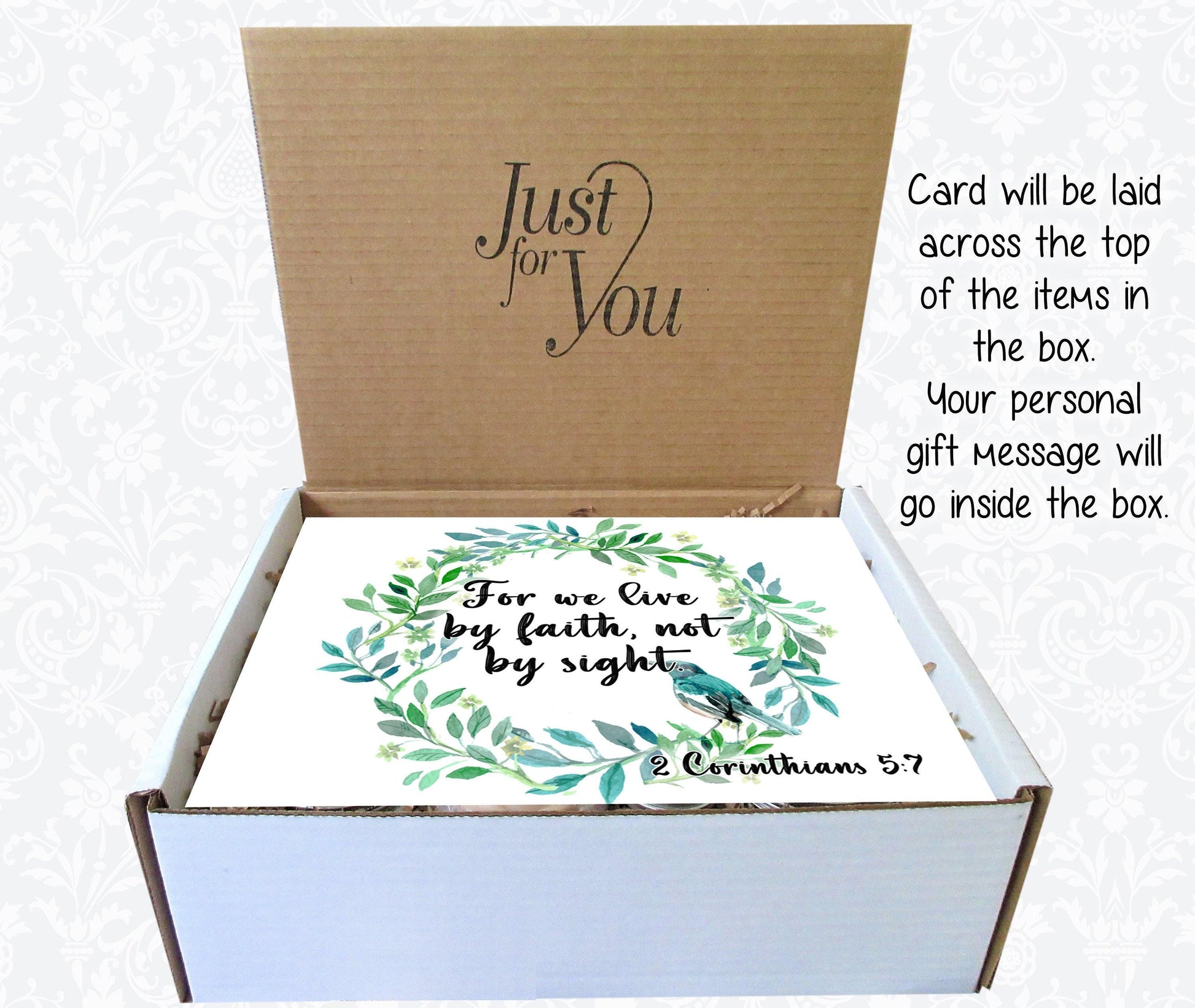 Christian Gift Box | 2 Corinthians 5:7 | Faith Gift Box | Self Care Gift Box | Birthday Gift | Care Package | Christian Christmas Gift