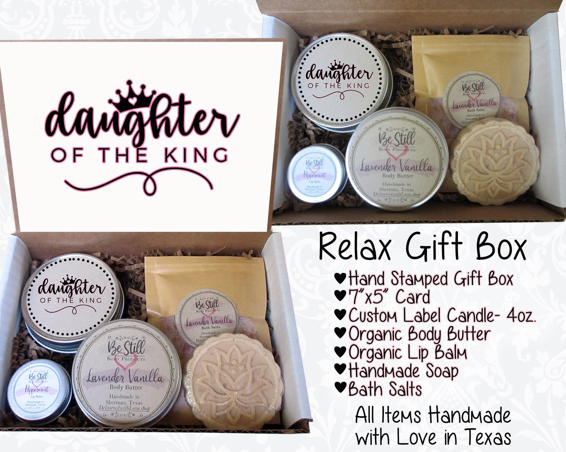 Christian Gift Box | Daughter of the King | Self Care Gift Box | Christian Gifts | Christian Birthday Gift | Personalized Gift Box