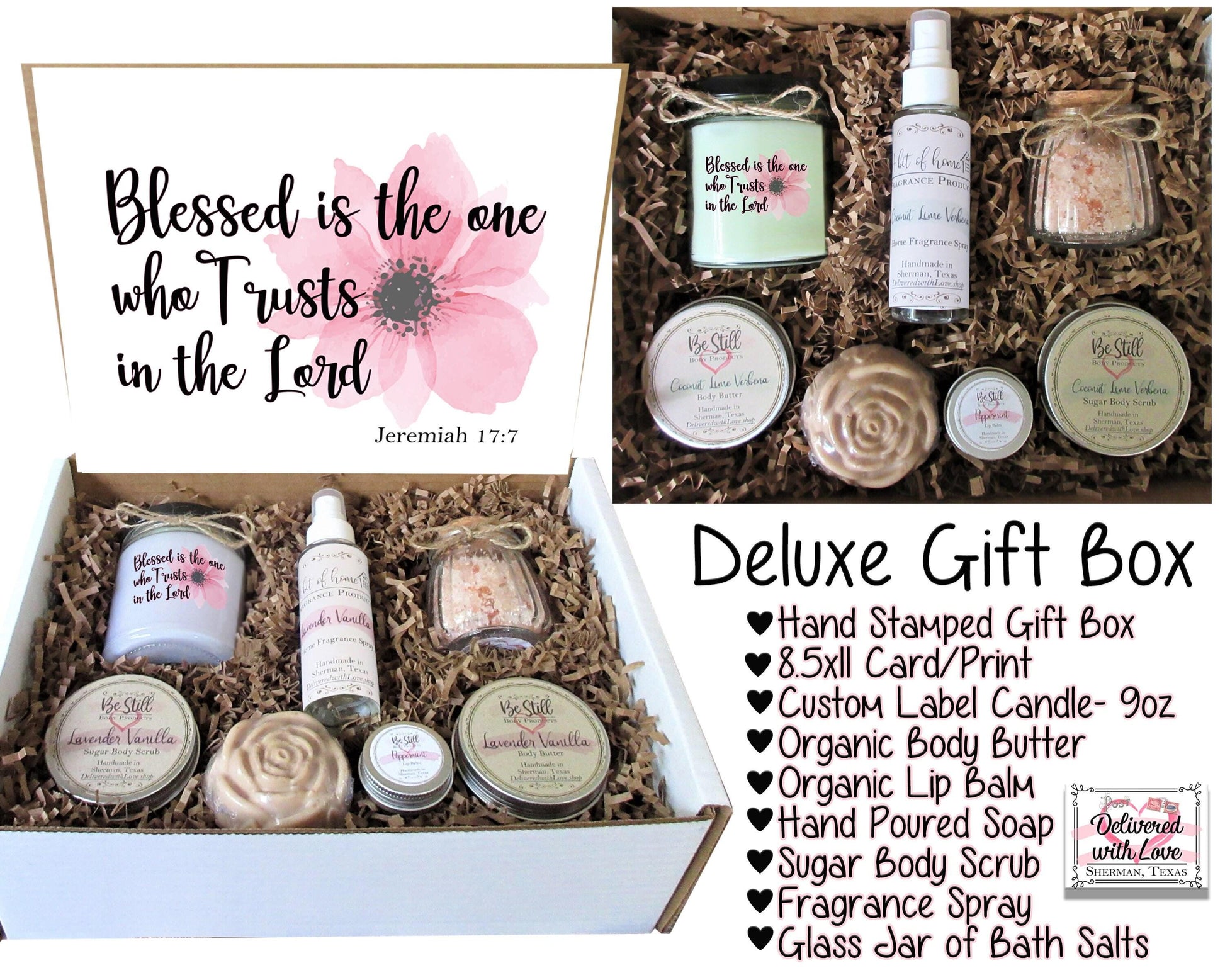 Christian Gift Box | Jeremiah 17:7 | Self Care Gift Box | Christian Gift | Care Package | Christian Birthday Gift | Personalized Gift Box