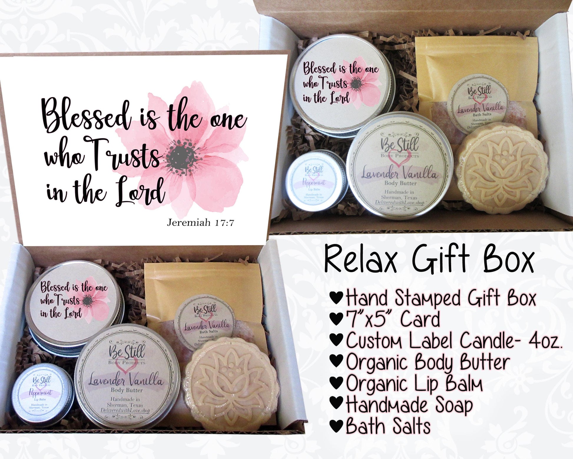 Christian Gift Box | Jeremiah 17:7 | Self Care Gift Box | Christian Gift | Care Package | Christian Birthday Gift | Personalized Gift Box