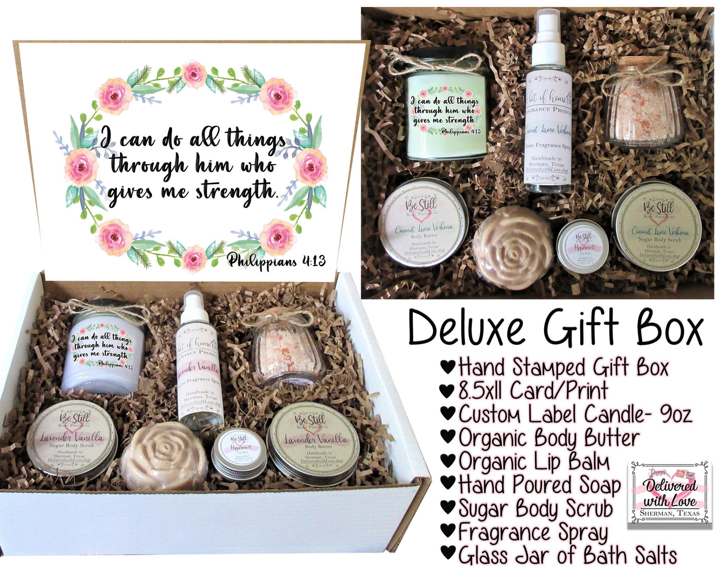 Christian Gift Box | Philippians 4:13 | I Can Do All Things | Self Care Gift Box | Birthday Gift | Care Package | Christian Christmas Gift