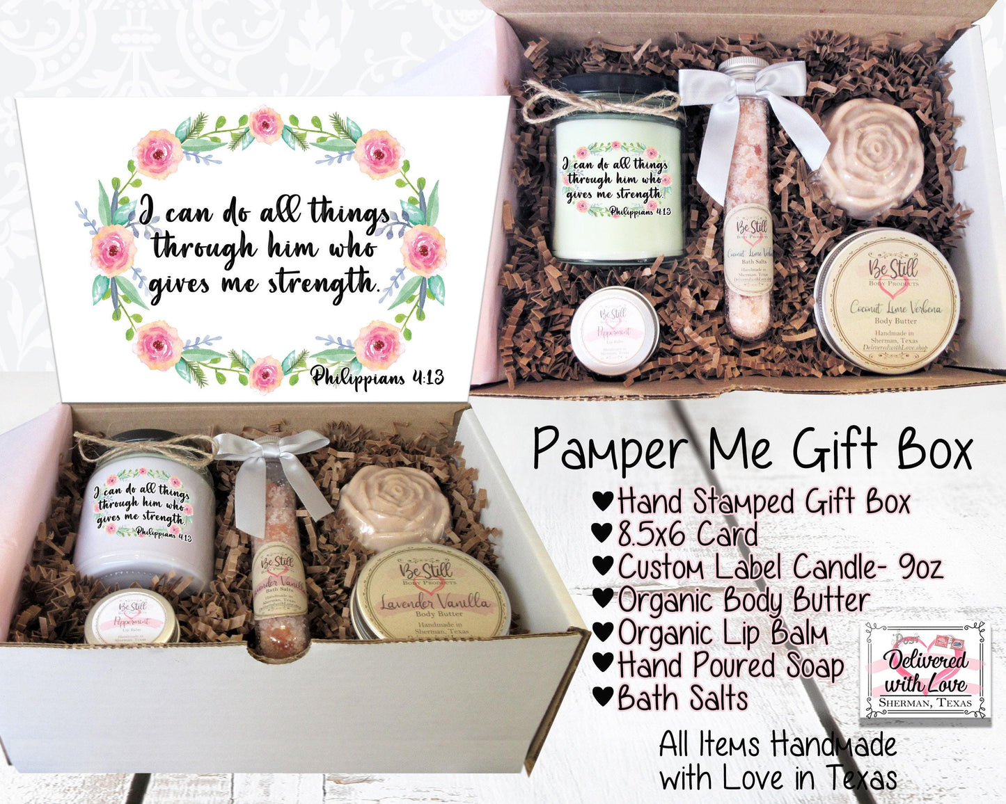 Christian Gift Box | Philippians 4:13 | I Can Do All Things | Self Care Gift Box | Birthday Gift | Care Package | Christian Christmas Gift