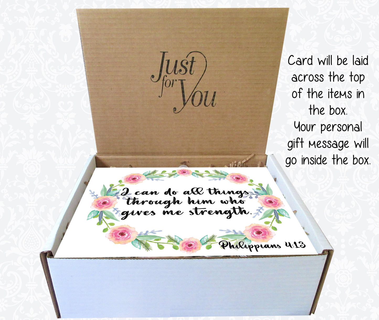 Christian Gift Box | Philippians 4:13 | I Can Do All Things | Self Care Gift Box | Birthday Gift | Care Package | Christian Christmas Gift