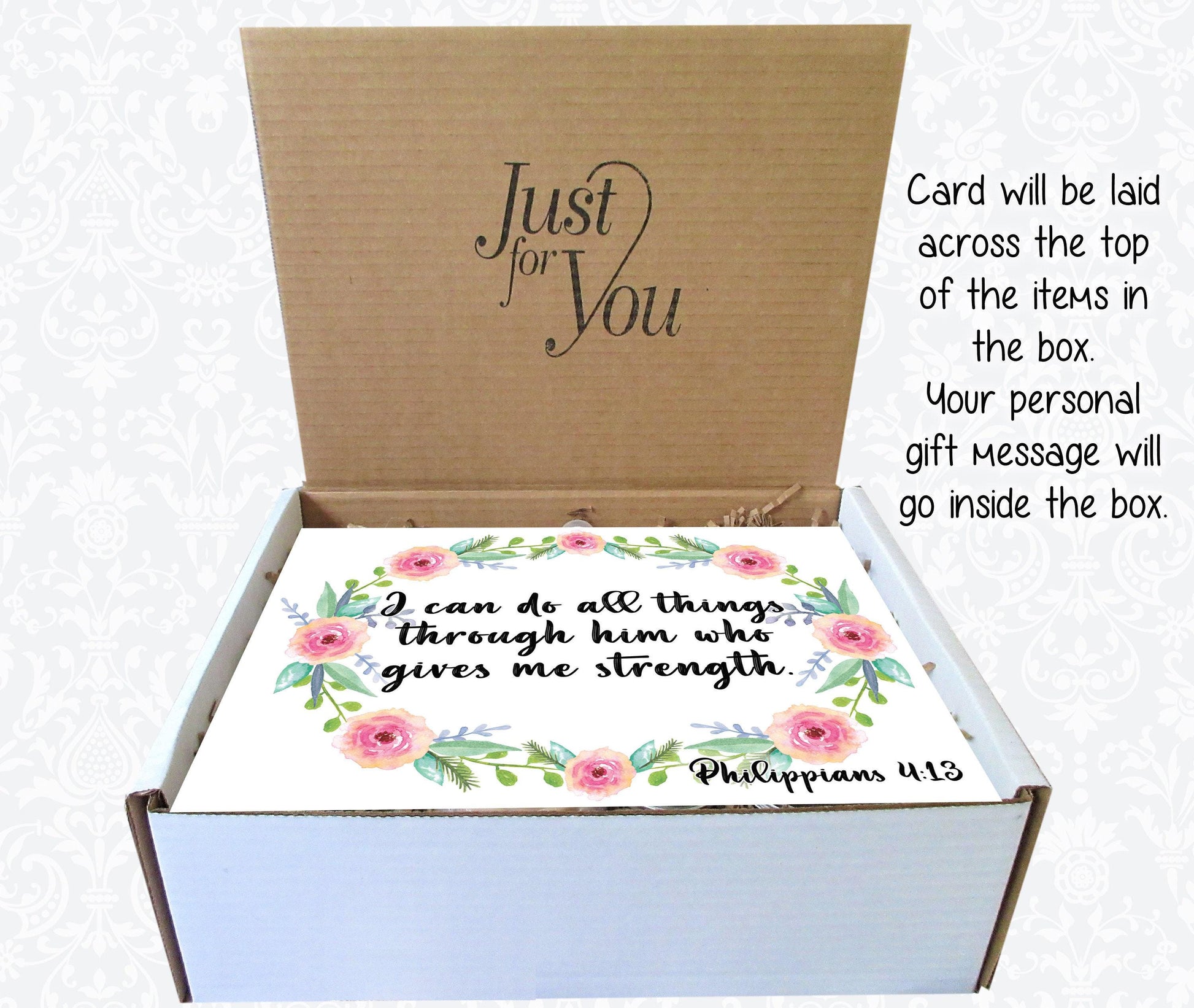 Christian Gift Box | Philippians 4:13 | I Can Do All Things | Self Care Gift Box | Birthday Gift | Care Package | Christian Christmas Gift