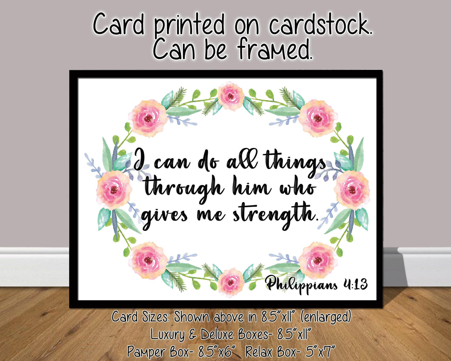 Christian Gift Box | Philippians 4:13 | I Can Do All Things | Self Care Gift Box | Birthday Gift | Care Package | Christian Christmas Gift
