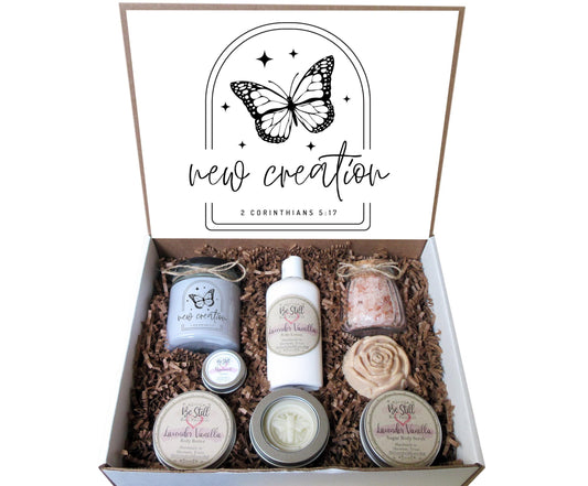 Christian Gift Box | Spa Gift Box | Care Package for Her | New Creation | Self Care Gift Box | Christian Gifts | Handmade Products