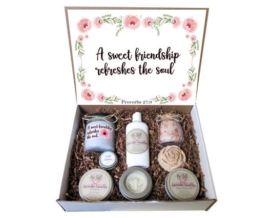 Christian Gift | Proverbs 27:9 | A Sweet Friendship Refreshes the Soul | Friend Gift Box | Self Care Gift Box | Birthday Gift | Care Package