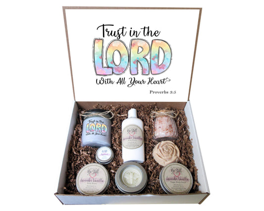 Christian Gift | Trust in the Lord | Proverbs 3:5 | Christian Gifts | Spa Gift Box | Self Care Gift Box | Personalized Gift Box