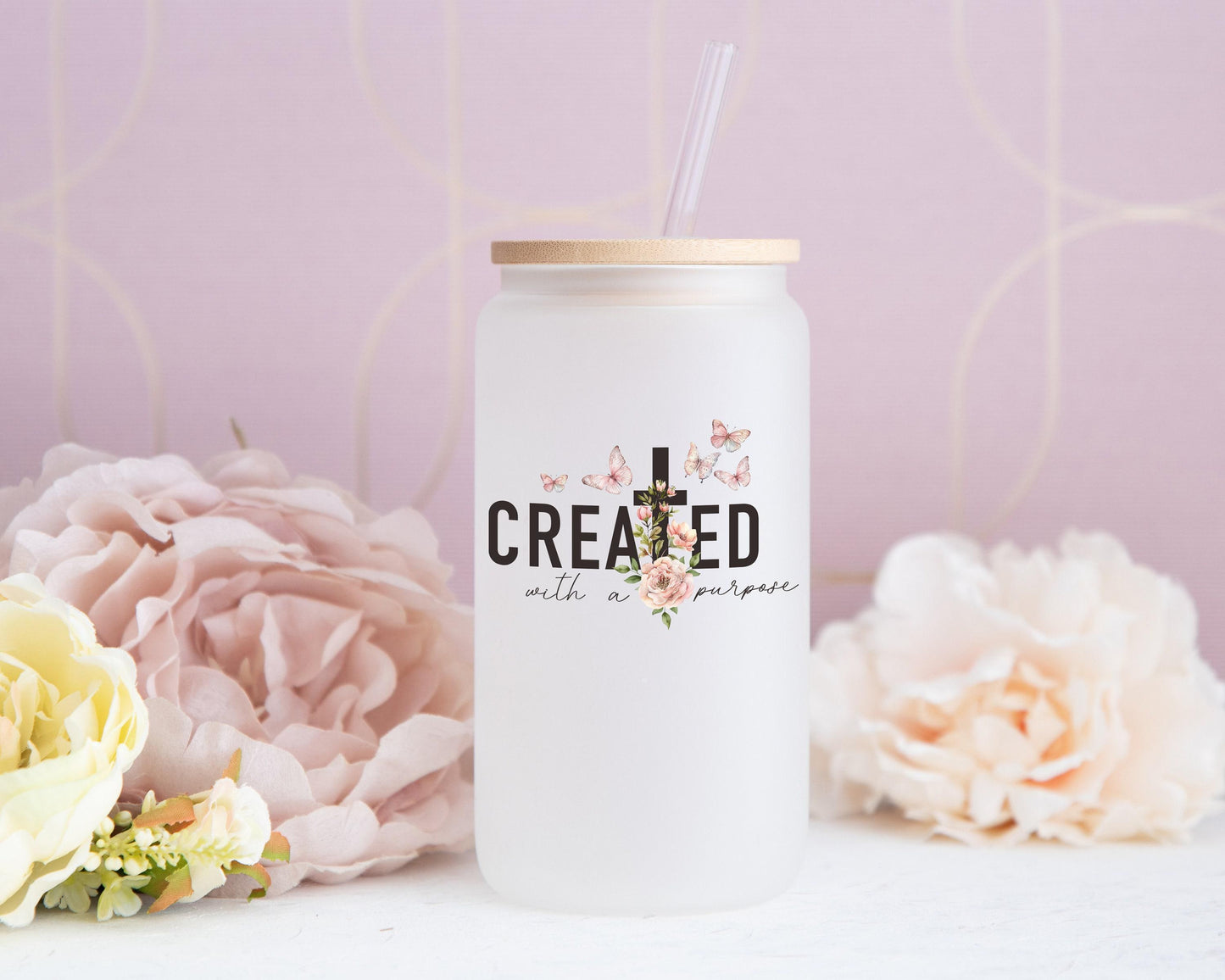 Christian T-Shirt Gift Box- Created with a Purpose,  Candle, T-Shirt, Tumbler, Spa Items,  Handmade Care Package